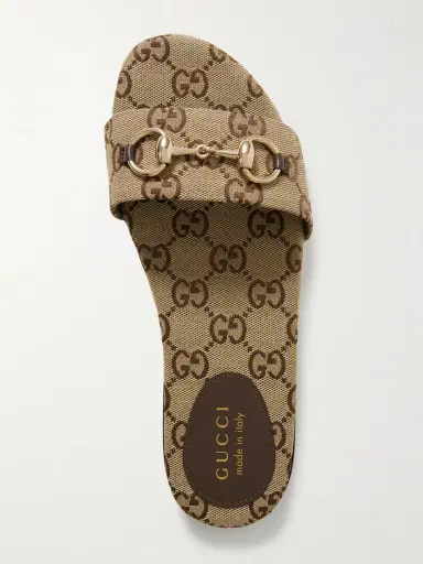 Gucci Siaga Horsebit-detailed Canvas-jacquard Slides | Thumbnail 5 Gucci Siaga Horsebit-detailed Canvas-jacquard Slides | Thumbnail 5