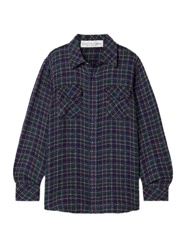 God’s True Cashmere Checked Cashmere Shirt