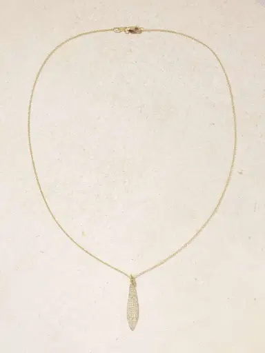 Ileana Makri Falling Leaf 18-karat Gold Diamond Necklace | Thumbnail 4 Ileana Makri Falling Leaf 18-karat Gold Diamond Necklace | Thumbnail 4