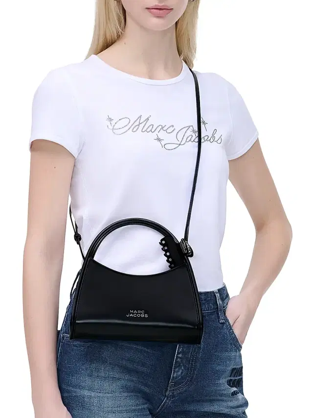Women's The Glam Claw Clip Leather Top Handle Bag - Black