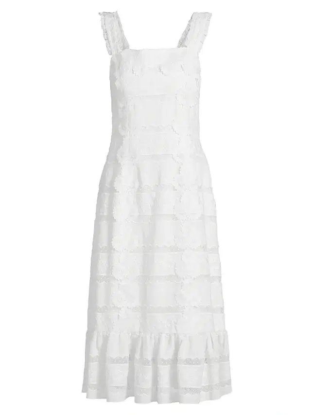 Elie Tahari Women's The Kira Lace Midi-Dress - Sky White