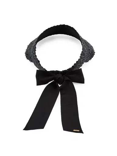 Eugenia Kim Women's Ricky Bow Straw Visor | Thumbnail 4 Eugenia Kim Women's Ricky Bow Straw Visor | Thumbnail 4