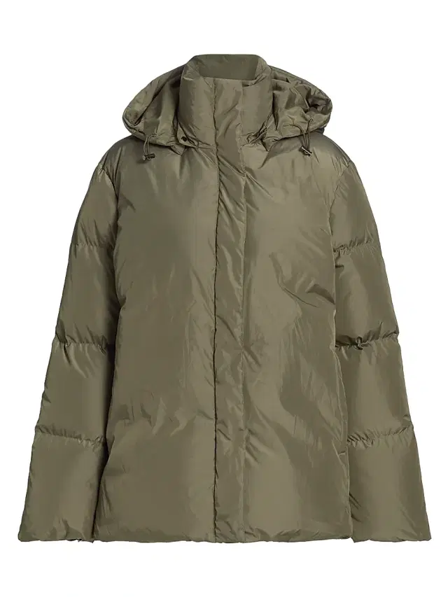 Women's Hooded Down Puffer Coat - Sage