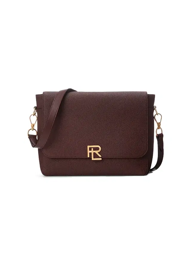 Ralph Lauren Purple Label Men's Pebbled Leather Briefcase - Dark Brown