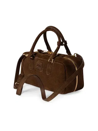 Miu Miu Women's Arcadie Suede Top Handle Bag - Brown | Thumbnail 2