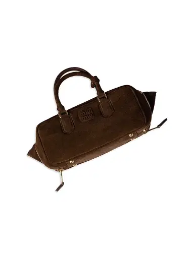 Miu Miu Women's Arcadie Suede Top Handle Bag - Brown | Thumbnail 5