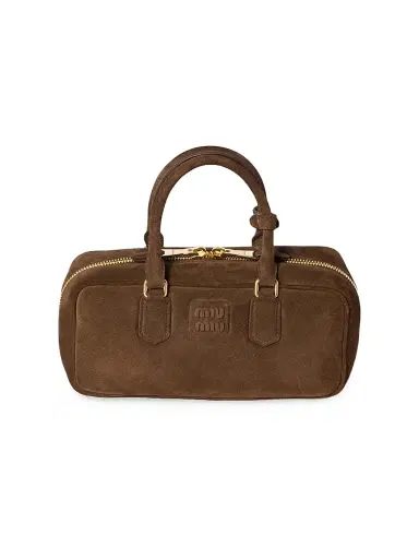 Miu Miu Women's Arcadie Suede Top Handle Bag - Brown | Thumbnail 1