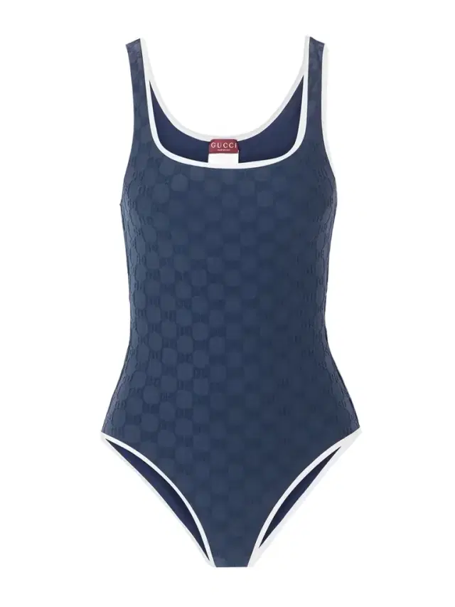 Piped Terry-jacquard Swimsuit