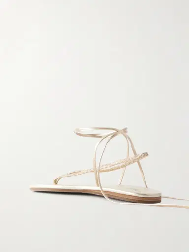 Ancient Greek Sandals Sfendoni Metallic Sandals | Thumbnail 3