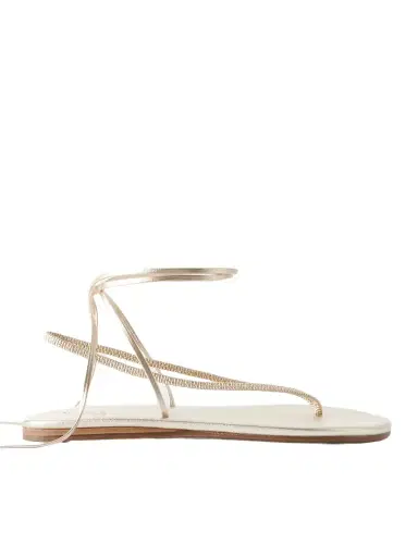 Ancient Greek Sandals Sfendoni Metallic Sandals | Thumbnail 1