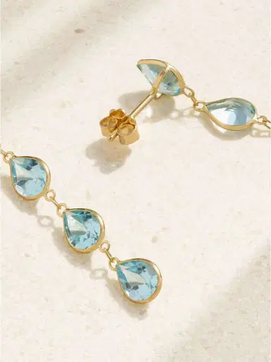 JIA JIA Chakra Gold Topaz Earrings | Thumbnail 3
