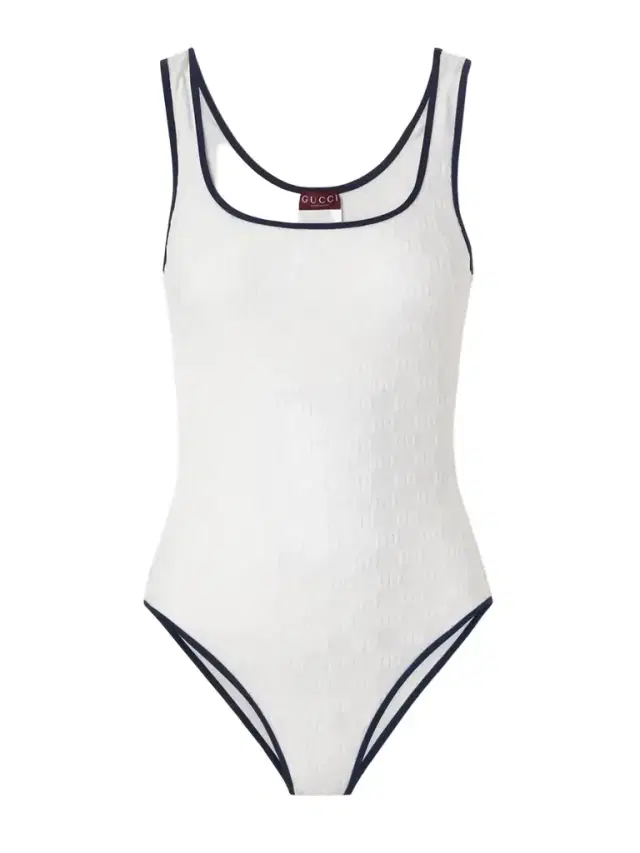 Piped Terry-jacquard Swimsuit