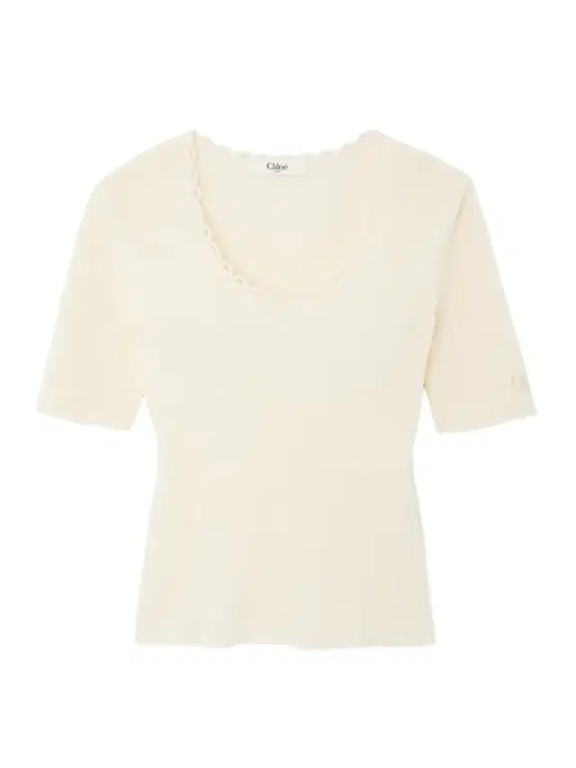 Picot-trimmed Ribbed Cotton-blend Bouclé T-shirt