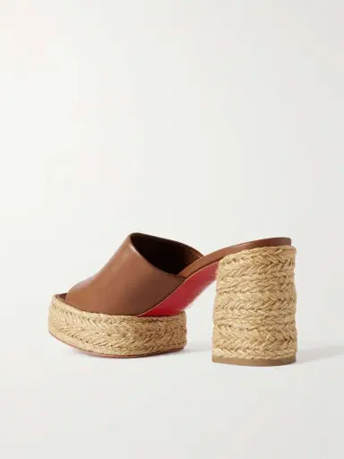 Christian Louboutin Calakala 85 Leather Espadrille Platform Mules | Thumbnail 3 Christian Louboutin Calakala 85 Leather Espadrille Platform Mules | Thumbnail 3