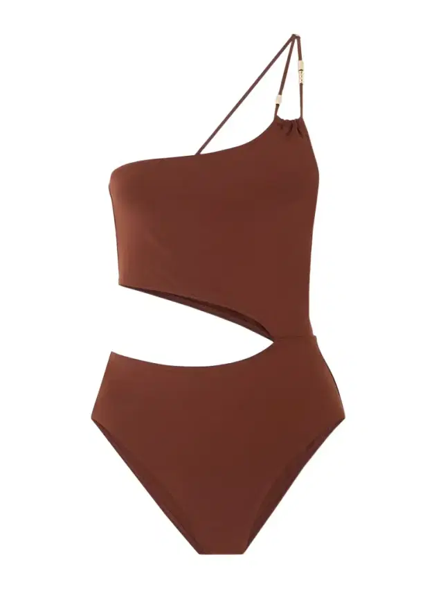 Trésor Ecume One-shoulder Cutout Embellished Swimsuit