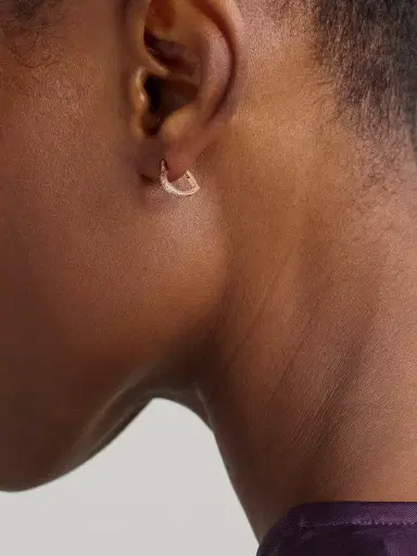 Repossi Antifer Heart Small 18-karat Rose Gold Diamond Single Earring | Thumbnail 2