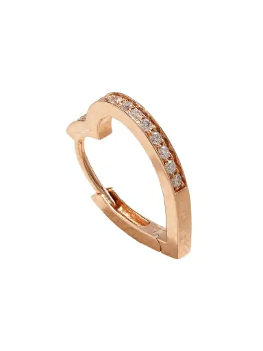 Repossi Antifer Heart Small 18-karat Rose Gold Diamond Single Earring | Thumbnail 1
