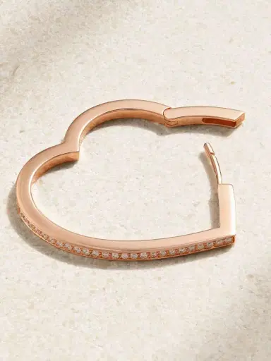Repossi Antifer Heart Large 18-karat Rose Gold Diamond Single Earring | Thumbnail 3 Repossi Antifer Heart Large 18-karat Rose Gold Diamond Single Earring | Thumbnail 3