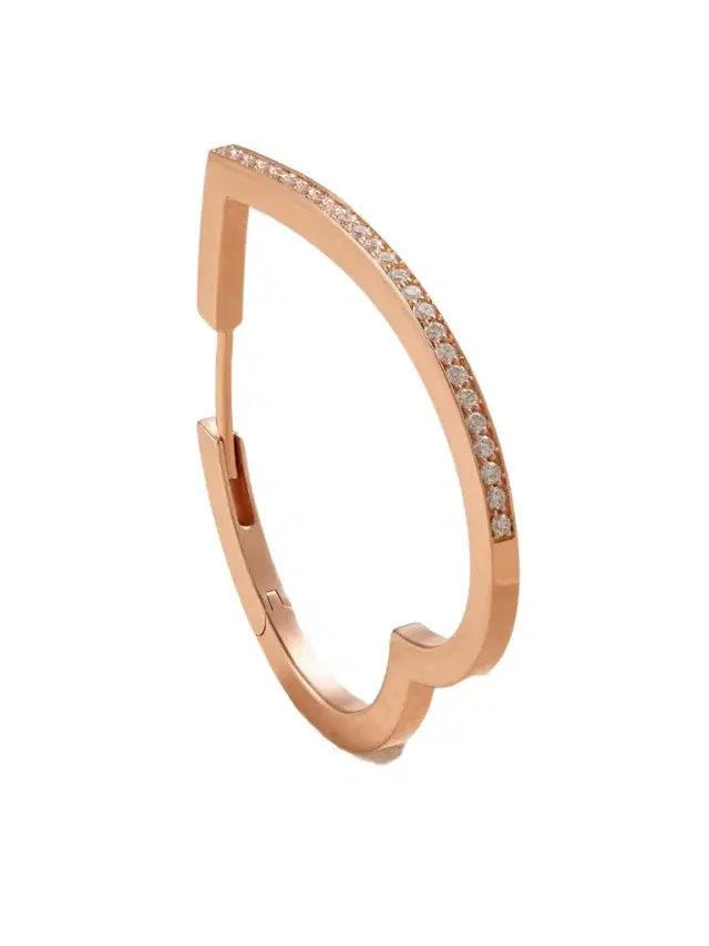 Antifer Heart Large 18-karat Rose Gold Diamond Single Earring
