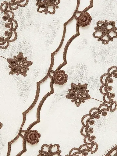 Zimmermann Women's Ascension Embroidered Linen Shirt - Chocolate | Thumbnail 7 Zimmermann Women's Ascension Embroidered Linen Shirt - Chocolate | Thumbnail 7