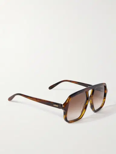 Loewe Slim Havana Rectangular Acetate Sunglasses - Men | Thumbnail 4