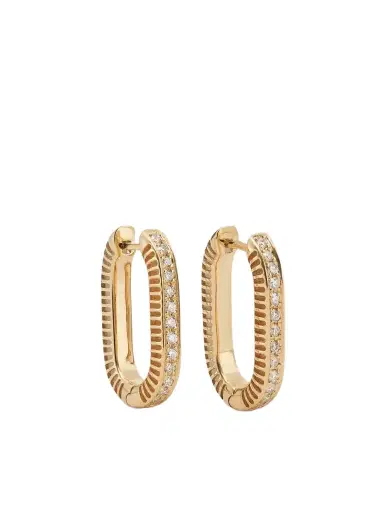 L’Atelier Nawbar Lock Ray Small 18-karat Gold, Mother-of-pearl And Diamond Earrings | Thumbnail 1