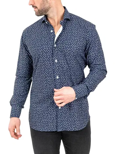 Maceoo Men's Einstein Stretch Micro Paisley Shirt - Blue - Size XXXXL | Thumbnail 2 Maceoo Men's Einstein Stretch Micro Paisley Shirt - Blue - Size XXXXL | Thumbnail 2