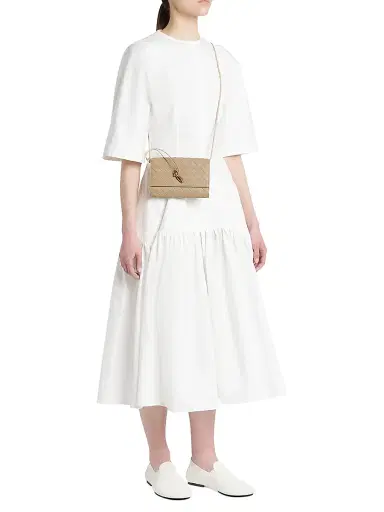 Bottega Veneta Women's Andiamo Intrecciato Leather Shoulder Bag - Ecru Muse Brass | Thumbnail 2