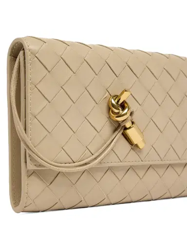 Bottega Veneta Women's Andiamo Intrecciato Leather Shoulder Bag - Ecru Muse Brass | Thumbnail 6