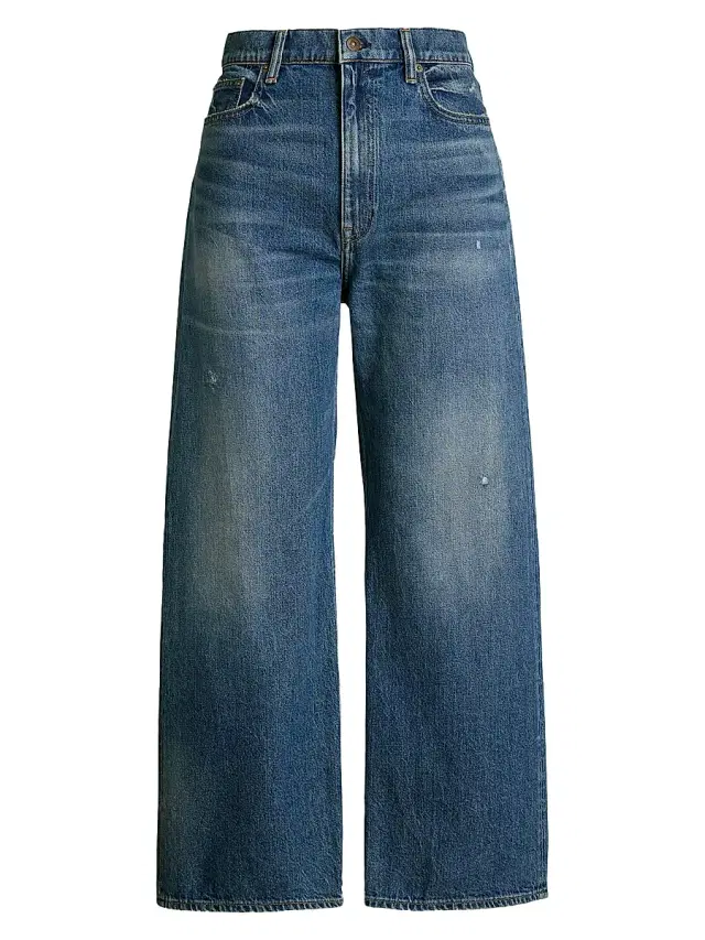 Polo Ralph Lauren Women's High-Rise Wide-Leg Crop Jeans - Maceen Wash