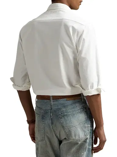 Polo Ralph Lauren Men's Yankees Oxford Shirt - White | Thumbnail 5 Polo Ralph Lauren Men's Yankees Oxford Shirt - White | Thumbnail 5
