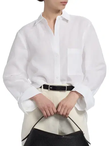 TWP Women's Next Morning Cotton Pocket Shirt - White - Size XS | Thumbnail 6