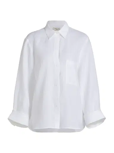 TWP Women's Next Morning Cotton Pocket Shirt - White - Size XS | Thumbnail 1