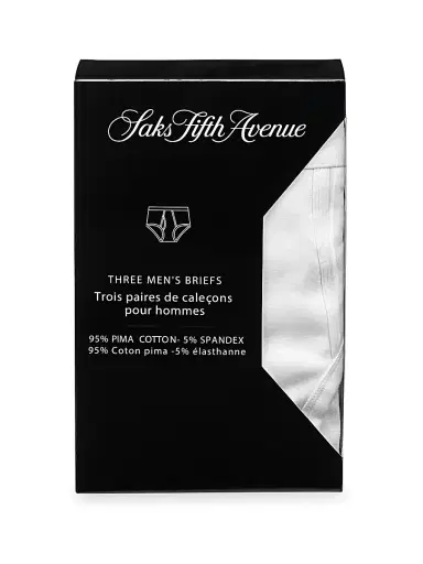 Saks Fifth Avenue Men's COLLECTION 3-Pack Boxer Briefs - White - Size Small | Thumbnail 5
