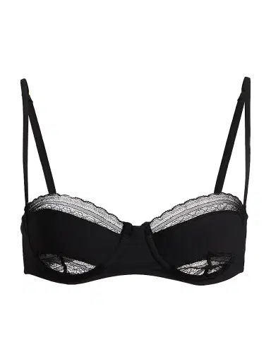 Kiki de Montparnasse Women's Lace Balconette Bikini Top - Black - Size Large | Thumbnail 1 Kiki de Montparnasse Women's Lace Balconette Bikini Top - Black - Size Large | Thumbnail 1