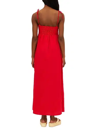 BEACH RIOT Women's Valory Cotton-Linen Maxi Dress - Red - Size Medium | Thumbnail 5