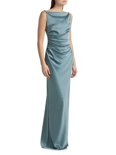 Amsale Women's Draped Satin Gown - Twilight - Size 14 | Thumbnail 4 Amsale Women's Draped Satin Gown - Twilight - Size 14 | Thumbnail 4