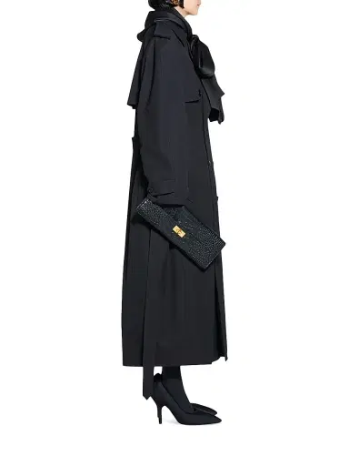 Balenciaga Women's Hourglass Trench Coat - Black | Thumbnail 5 Balenciaga Women's Hourglass Trench Coat - Black | Thumbnail 5