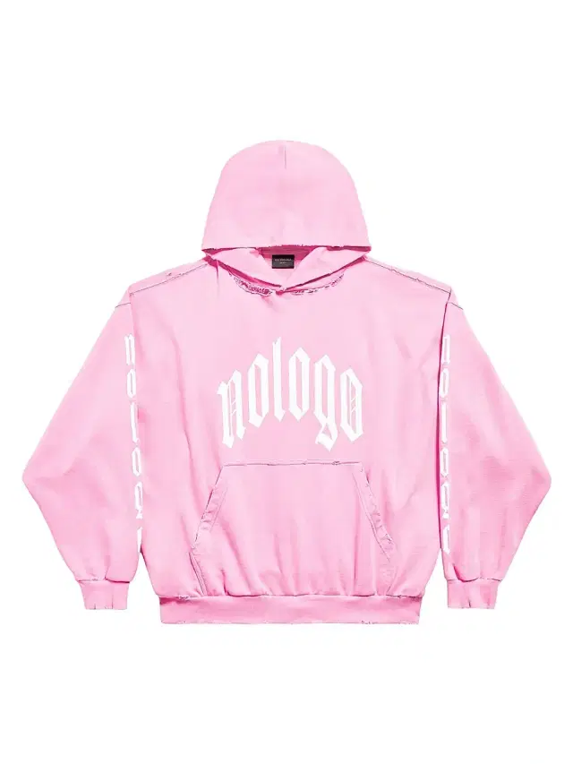 Balenciaga Nologo Medium Fit Hoodie - Light Pink