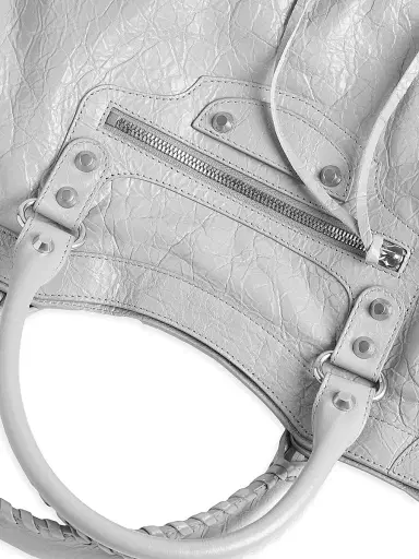 Balenciaga Women's Le City Tote Bag - Light Grey | Thumbnail 6 Balenciaga Women's Le City Tote Bag - Light Grey | Thumbnail 6