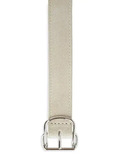 TOTEME Women's Swirl Suede Belt - Pearl | Thumbnail 3 TOTEME Women's Swirl Suede Belt - Pearl | Thumbnail 3