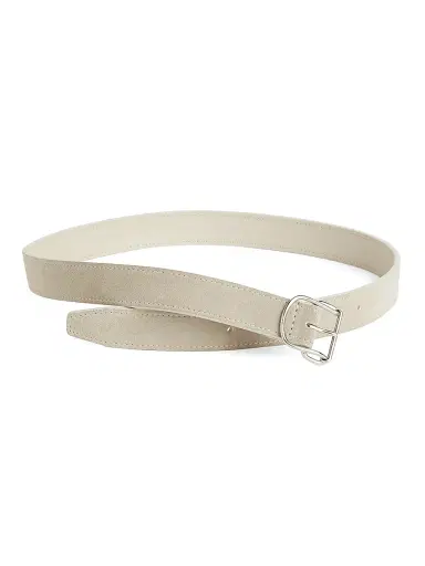 TOTEME Women's Swirl Suede Belt - Pearl | Thumbnail 1 TOTEME Women's Swirl Suede Belt - Pearl | Thumbnail 1