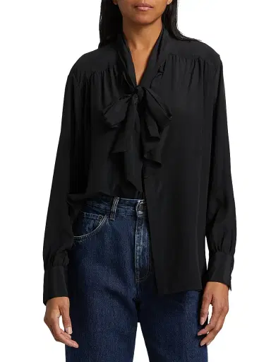 BLK DNM Women's Blouse 06 - Black - Size 6 | Thumbnail 3