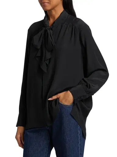 BLK DNM Women's Blouse 06 - Black - Size 6 | Thumbnail 4
