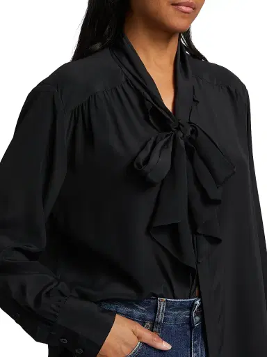 BLK DNM Women's Blouse 06 - Black - Size 6 | Thumbnail 6
