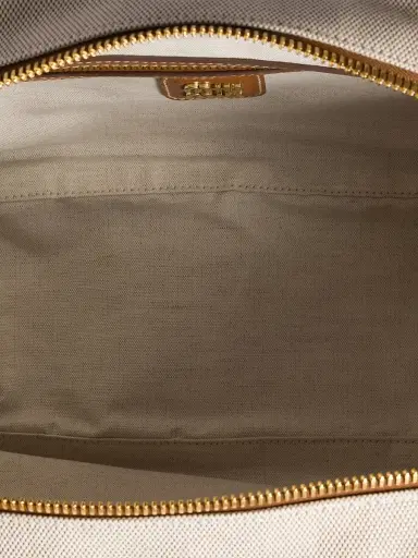 Miu Miu Women's Beau Canvas and Leather Top Handle Bag - Beige Khaki | Thumbnail 6 Miu Miu Women's Beau Canvas and Leather Top Handle Bag - Beige Khaki | Thumbnail 6
