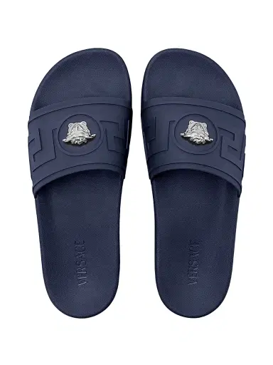 Versace Men's Medusa Rubber Slide Sandals | Thumbnail 2 Versace Men's Medusa Rubber Slide Sandals | Thumbnail 2