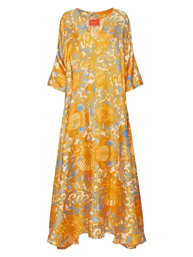 La DoubleJ Women's Muumuu Dress - Anemone Orange | Thumbnail 1