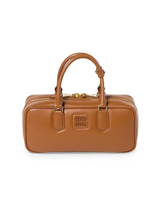 Miu Miu Women's Arcadie Leather Top Handle Bag - Brown