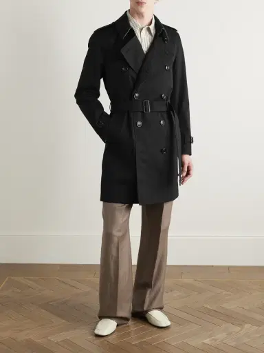 Burberry Kensington Double-Breasted Belted Cotton-Gabardine Trench Coat - Men | Thumbnail 2 Burberry Kensington Double-Breasted Belted Cotton-Gabardine Trench Coat - Men | Thumbnail 2